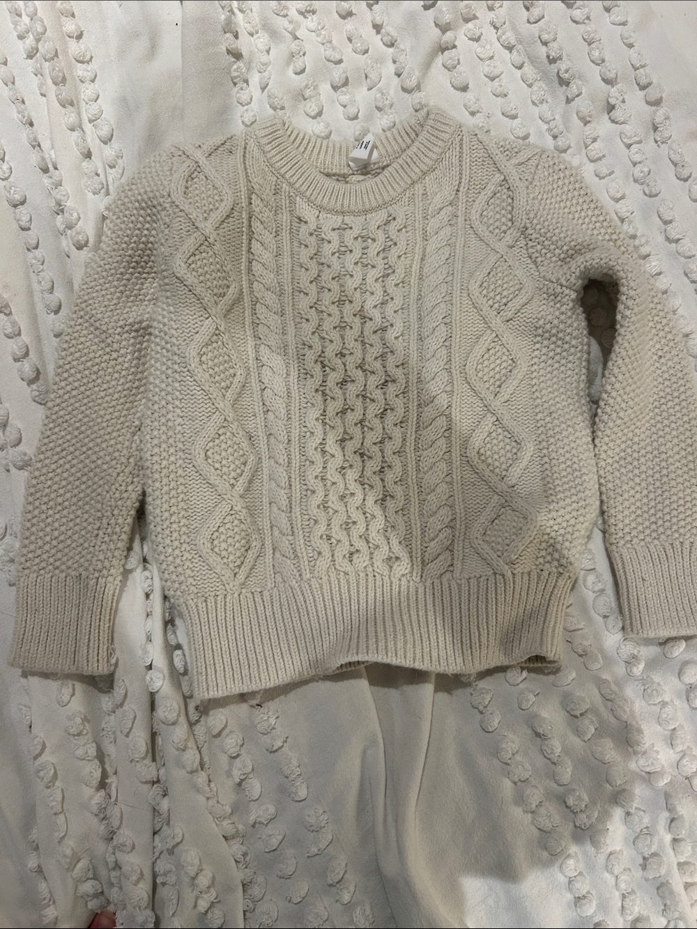 Yeezy Cream Cable Knit Crewneck Sweater